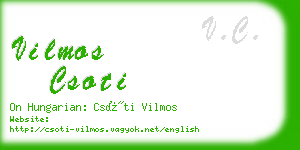 vilmos csoti business card